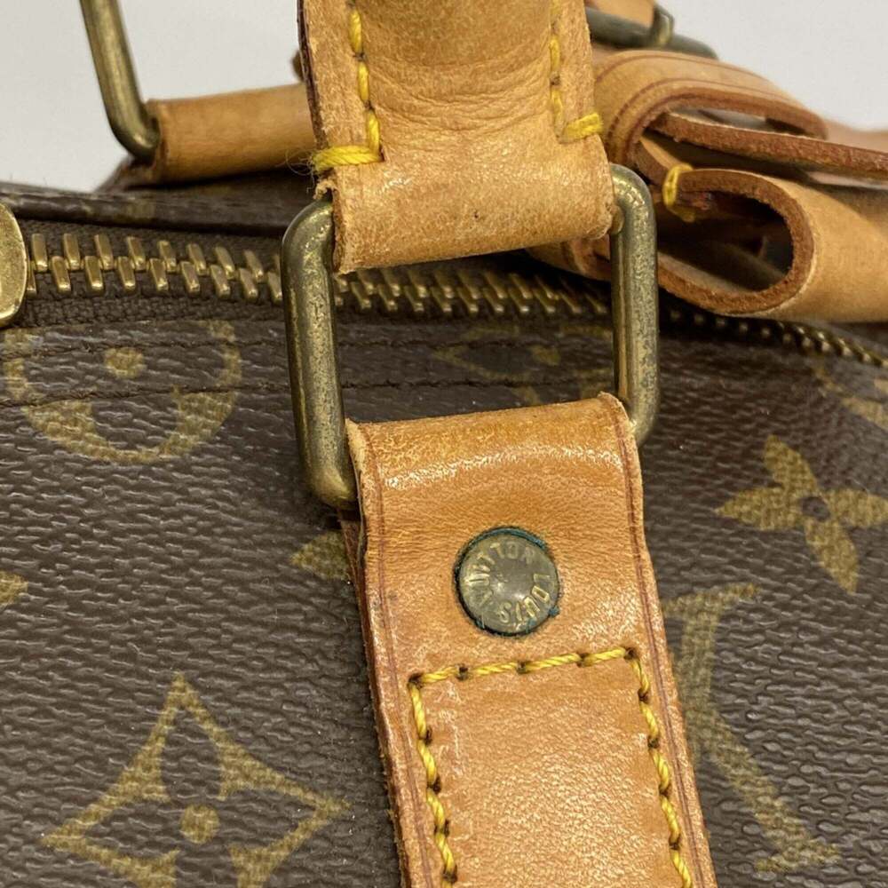 LOUIS VUITTON Authentic Brown Monogram Keepall 55 Boston Bag - Picture 9 of 12